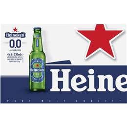 Heineken Zero Bottles 330mL x 24 pack