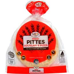 MEB Foods Middle East Pittes Bread Souvlaki & Pizza 450g