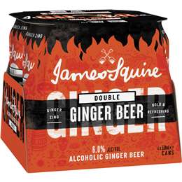 James Squire Ginger Beer Double Cans 330mL x 4 Pack
