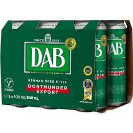DAB German Beer Cans 500mL x 6 pack