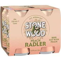 Stone & Wood Radler Peach Cans 330mL x 4 pack