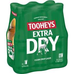Tooheys Extra Dry Bottles 330mL x 6 pack