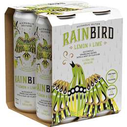Rainbird Seltzer Lemon & Lime Cans 330mL x 4 pack
