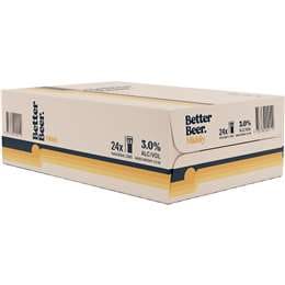 Better Beer Middy Lager Can 355mL x 24 Case