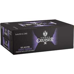 Vodka Cruiser Grape 10pct Cans 200mL x 24 pack