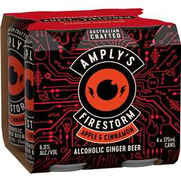 Amply's Ginger Beer Firestorm Cans 375mL x 4 pack
