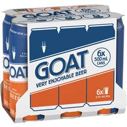 Mountain Goat Goat Beer Cans 500mL x 6 Pack