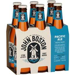 John Boston Pacific Ale Bottles 330mL x 6 pack