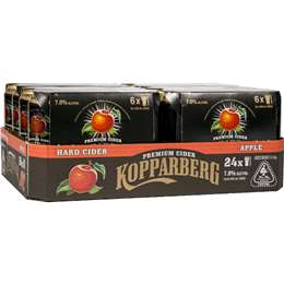 Kopparberg Hard Apple Cider 7% Cans 440mL x 24 case