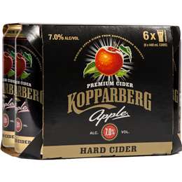Kopparberg Hard Apple Cider 7% Cans 440mL x 6 pack