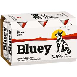 Bluey Ultra Crisp Lager Cans 375mL x 4 pack
