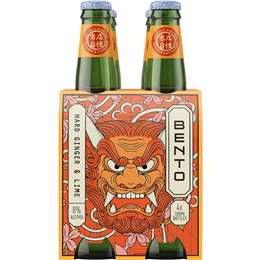 Bento Hard Ginger Lime Bottles 330mL x 4 pack
