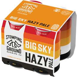 Stomping Ground Big Sky Hazy Pale Cans 355mL x 4 pack