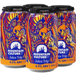 Mountain Culture Juice Trip Blood Orange Cans 355mL x 4 pack