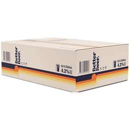 Better Beer Zero Carb Lager Beer Cans 355mL x 24 case